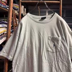 ティ◯◯ニーブルー 90s USA製 RalphLauren ポケットT マチ付 - メルカリ