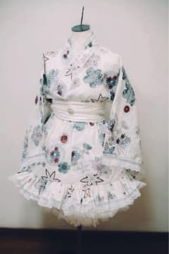 【本日限定価格】浴衣ドレス ロリィタ 和ロリ フリル 清楚 甘め 量産 地雷 本日限定価格】浴衣ドレス ロリィタ 和ロリ フリル 清楚 甘め 量産