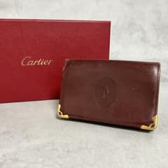 Cartier マストライン レザー ボルドー 名刺入れ A301