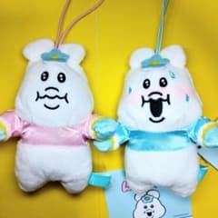 匿名配送　んぽちゃむ　ぬいぐるみマスコット　2種セット　洗濯失敗ピチTマスコット