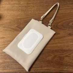 吊り下げ ウェットティッシュケース PUレザー アッシュグレーのサムネイル