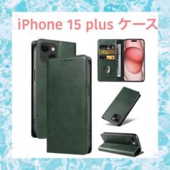 개봉 전용 iPhone 15 Plus 수첩형 케이스 그린