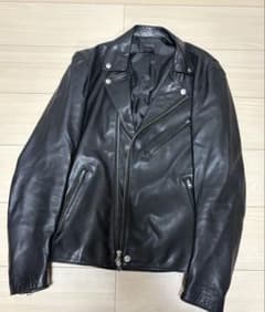 STUDIOUS ブラック レザーシングルライダースジャケット サイズ3 STUDIOUS ブラックレザージャケット サイズ3 - メルカリ