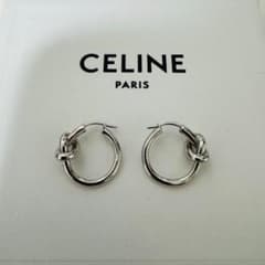 CELINE フープノットピアス　シルバー 両耳用 箱付】CELINE セリーヌ ノット フープ ピアス シルバー 両耳 - メルカリ