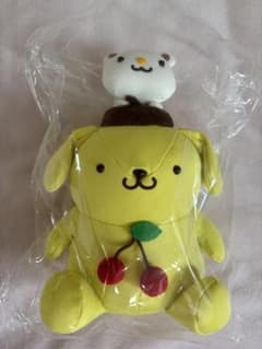 ポムポムプリン ぬいぐるみ タグ付き　バニラ　さくらんぼのサムネイル