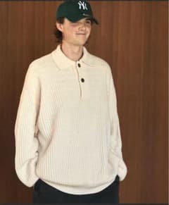 アゼ編み オーバーサイズローゲージポロニット EMMA CLOTHES 2022のサムネイル