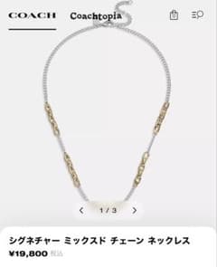 coach コーチ　シグネチャーミックスドチェーン ネックレスのサムネイル