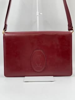 希少】Cartier マストライン ショルダーバッグ ボルドー - メルカリ