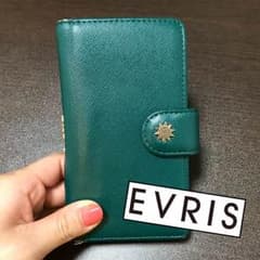 【EVRIS】 iPhonecase(6/6s) グリーン カード収納 ミラー付のサムネイル