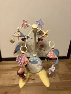 多色 動物と傘のモービル 音楽機能付き メリーのサムネイル