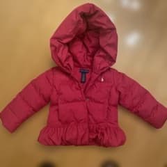 美品Ralph Lauren フード付きダウンジャケット 2/2T ピンクのサムネイル