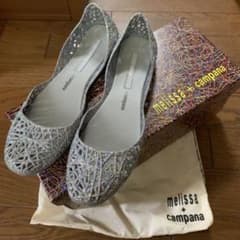 メリッサ melissa campana ジグザグ シルバーグリッター US7のサムネイル