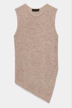ZARA ノースリーブ ニット ベージュ S（EUR S / USA S）のサムネイル