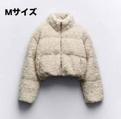 zara クロップドフェイクボアキルティングジャケットMサイズ