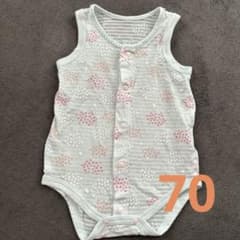 花柄 ノースリーブ ロンパース　70のサムネイル