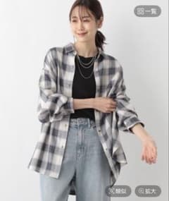 【あきひめ様専用】GLOBAL WORK◎ラメチェックシャツのサムネイル
