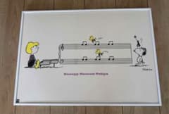 PEANUTS 스누피 뮤지엄 A2 포스터 액자 첨부 악보 레이스