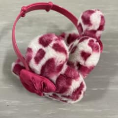 ディズニー　ミニーマウス イヤーマフ　ヒョウ柄　ピンクのサムネイル