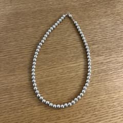 ボールチェーン ネックレス　39.5㎝　メタンパールネックレスのサムネイル