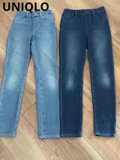 ユニクロ スリムフィット スキニーデニムパンツ 2色セットのサムネイル