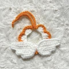 ぬい服 ぬいぐるみ用 天使 羽 つけ襟 推し活 ハンドメイド 編み物