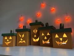 ハロウィン　ハンドメイドランタン【5個セット】※単品でも対応します♪