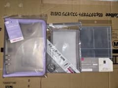 DAISO 6リングファイル メッシュポーチ クリアポケットセット A5のサムネイル
