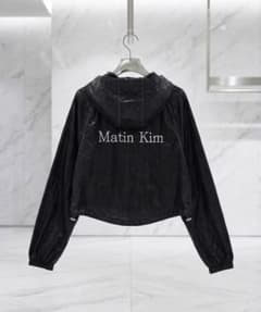 Matin Kim クロップドジャケットブルゾン Matin Kim ブラック クロップドジャケット - メルカリ