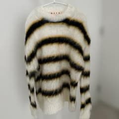 ブラピ着用 MARNI モヘアボーダーニット 48 新品タグ付 - メルカリ