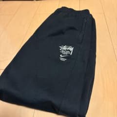 NIKE STUSSY ブラックスウェットパンツLのサムネイル