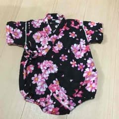 お花の柄が可愛い♡甚平ロンパース♡のサムネイル