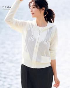 【口コミ★5.0】DAMA collection ロゴ入りメッシュパーカー Lのサムネイル