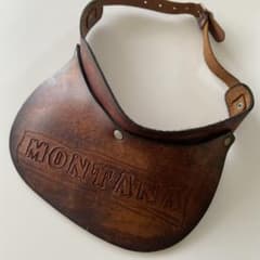 レトロ　サンバイザー　レザー