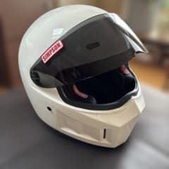 SIMPSON フルフェイスヘルメット ホワイト - メルカリ