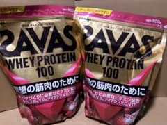 SAVAS ホエイプロテイン100 ストロベリー 800g 2袋のサムネイル