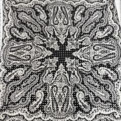 ETRO エトロ 特大ストール ペイズリー パンチングウール モノトーン 美品 ETRO エトロ 特大ストール ペイズリー パンチングウール モノトーン 美