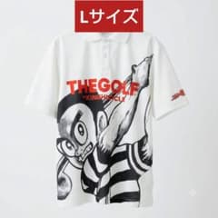 Lサイズ）木梨サイクル × プロゴルファー猿 コラボ ポロシャツ 白