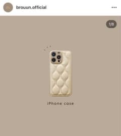 【brouun】　iPhone12ケース　ivory brownのサムネイル