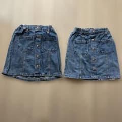 ２枚セット　キッズデニムスカート/スコート 140のサムネイル