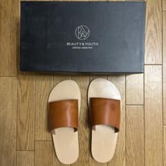 BEAUTY & YOUTH コンフォートサンダル ブラウンのサムネイル