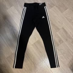 adidas レギンス　ジムウェア　スパッツ生地　ブラック　Sのサムネイル