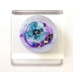アルコールインクアートのレジンヘアゴム ＊Galaxy Purple＊ - メルカリ