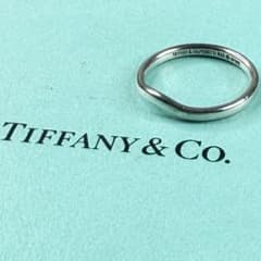 美品 Tiffany カーブドバンド リング シルバー925 ビンテージ 11号 美品 Tiffany カーブドバンド リング シルバー925 ビンテージ 11号