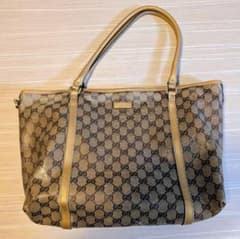☆値下げ☆GUCCI GGモノグラム トートバッグ ブラウン - メルカリ