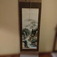 掛軸 山水画 春光 共箱 茶道具 - メルカリ