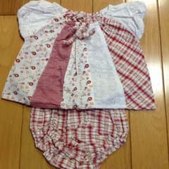 上下セット 女の子 小花柄 70のサムネイル