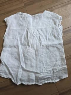 ZARA kids 半袖リネンブラウス ホワイト 116cmのサムネイル