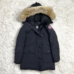 【美品】⭐️カナダグース　ブロンテ　ダウンコート ファー付S ダークネイビー 定番】カナダグース ブロンテ ダウンジャケット コヨーテファー