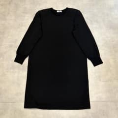 【美品 】MICALADY PAPIORA ウール100% ワンピース L黒のサムネイル