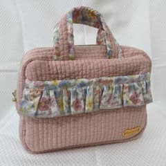 【ハンドメイド】ヌビ×リバティポーチ　オムツポーチ　トラベルポーチ　メイクポーチのサムネイル